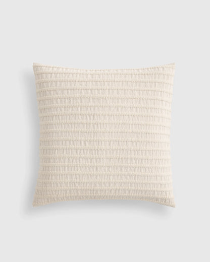 Ribbed Wool Cotton Pillow Cover - 20x20 / Red Clay