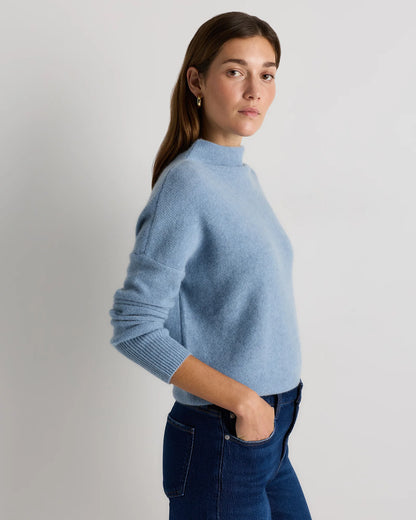Mongolian Cashmere Funnel Neck Sweater - XS / Heather Grey