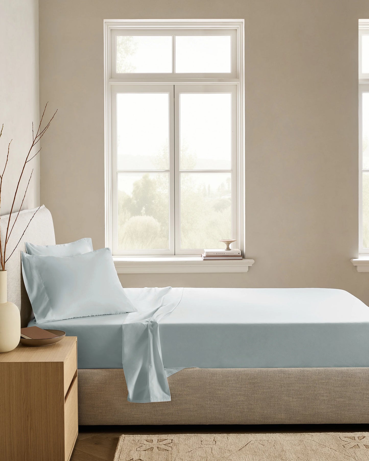 Organic Crisp Percale Pillowcase Set - Standard / White