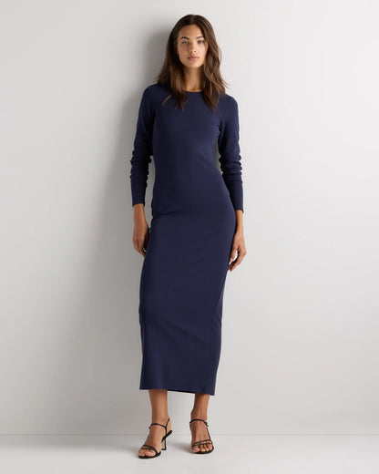 Long Sleeve Knit Maxi Dress - XS / Deep Navy