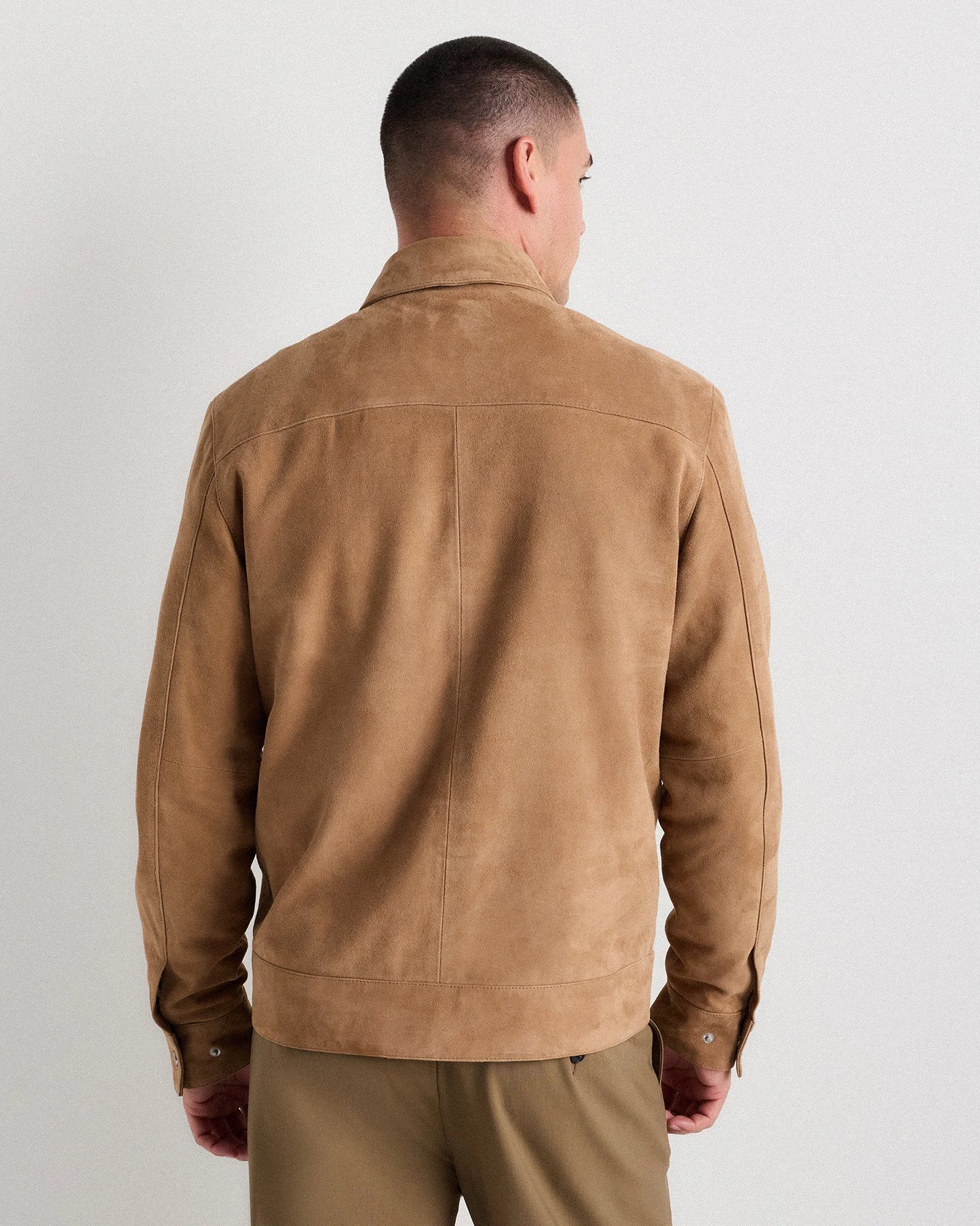 100% Suede Harrington Jacket - S / True Black