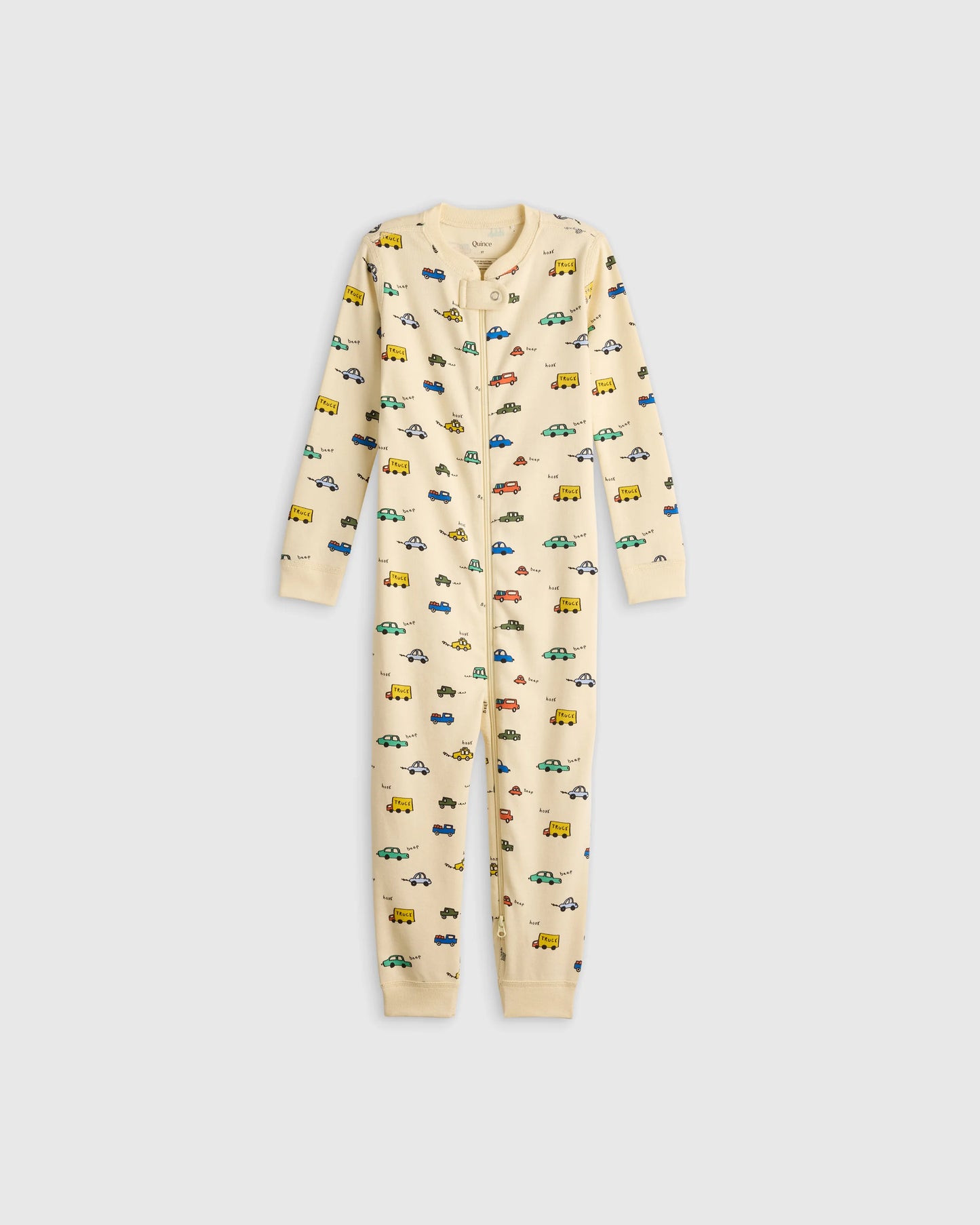 100% Organic Cotton One Piece Pajama - 2T / Navy Stripe