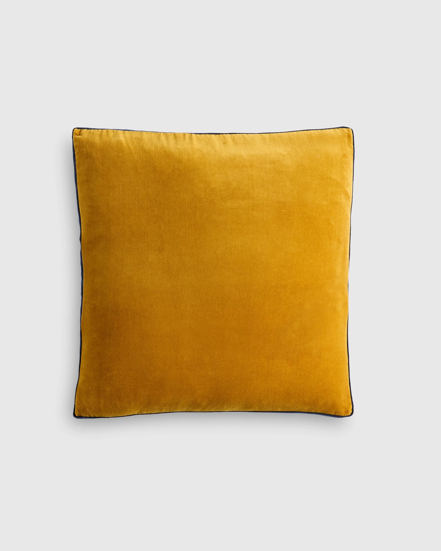 Contrast Velvet Edge Pillow Cover - 20x20 / Taupe/Espresso