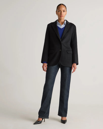 Double-Faced Merino Wool Soft Blazer - XS / Caramel