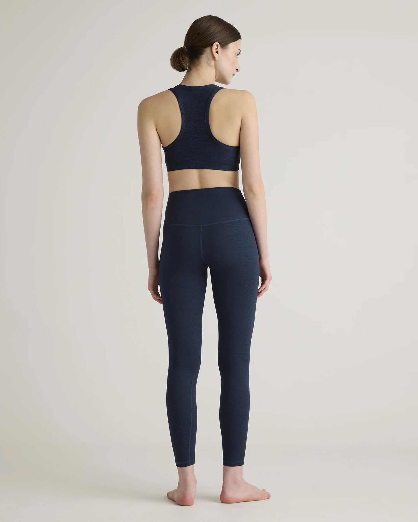 Ultra-Soft V-Neck Racerback Bra - XS / Heather Black