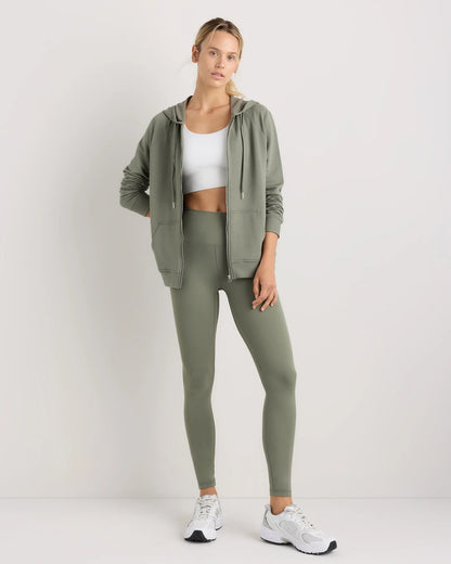 SuperSoft Fleece Full-Zip Hoodie - XS / Smoked Thyme Green