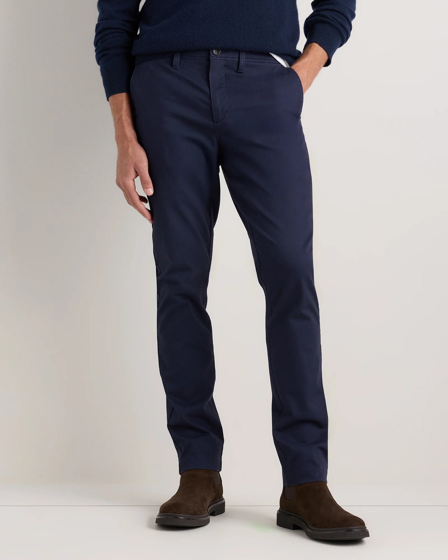 Organic Cotton Stretch Chino Pants - Slim - 30X30 / Stone