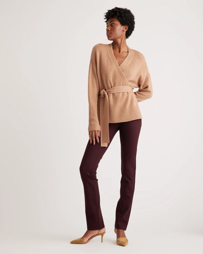 Ultra-Stretch Ponte Straight Leg Pants - XS / Morel Grey