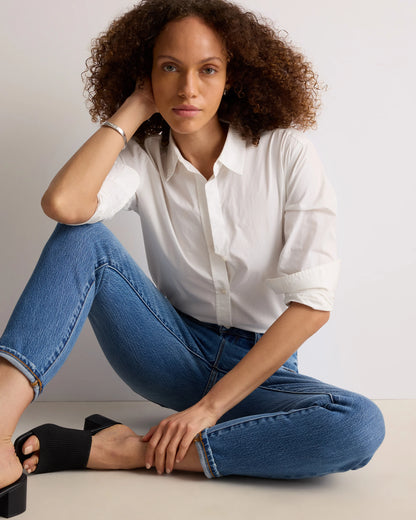Luna Stretch Slim Boyfriend Jeans - 24 / Stormy Blue