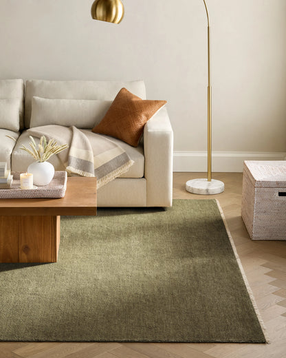 Lee Hand-Knotted Wool Rug - 5' x 8' / Oat