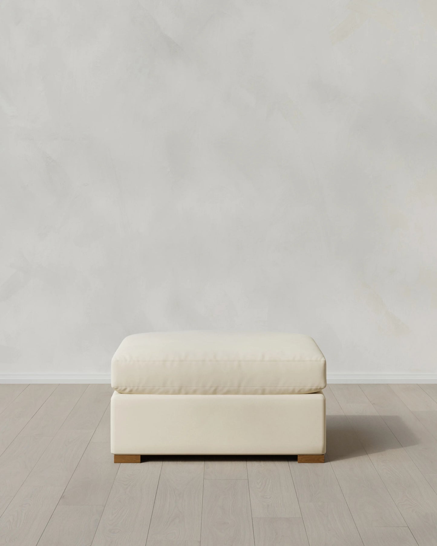 Hollis Slope Arm Ottoman in Performance Velvet - 37" / Taupe