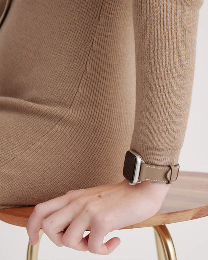 Leather Smartwatch Band - 38mm - 42mm / Cognac