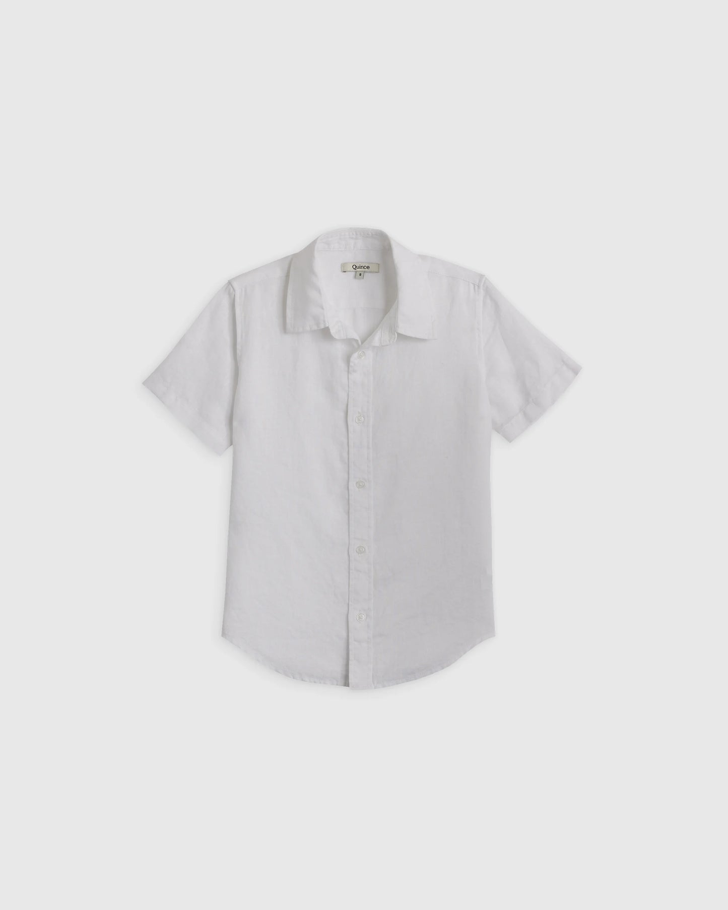 100% European Linen Short Sleeve Shirt - 2T / Flax