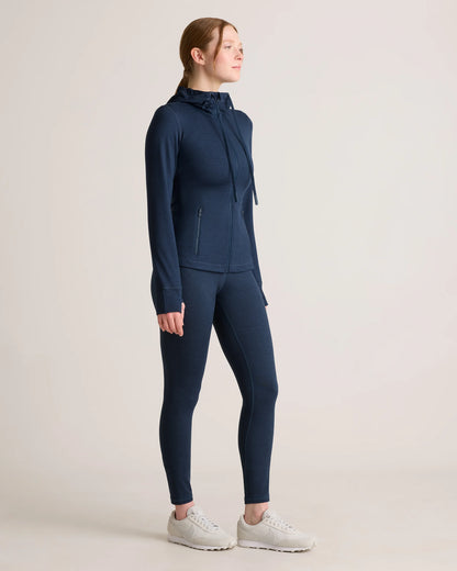 Ultra-Soft Slim Fit Hooded Jacket - XS / Heather Black