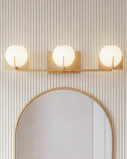 Deco Glass Globe Vanity Sconce - One Size / Brass