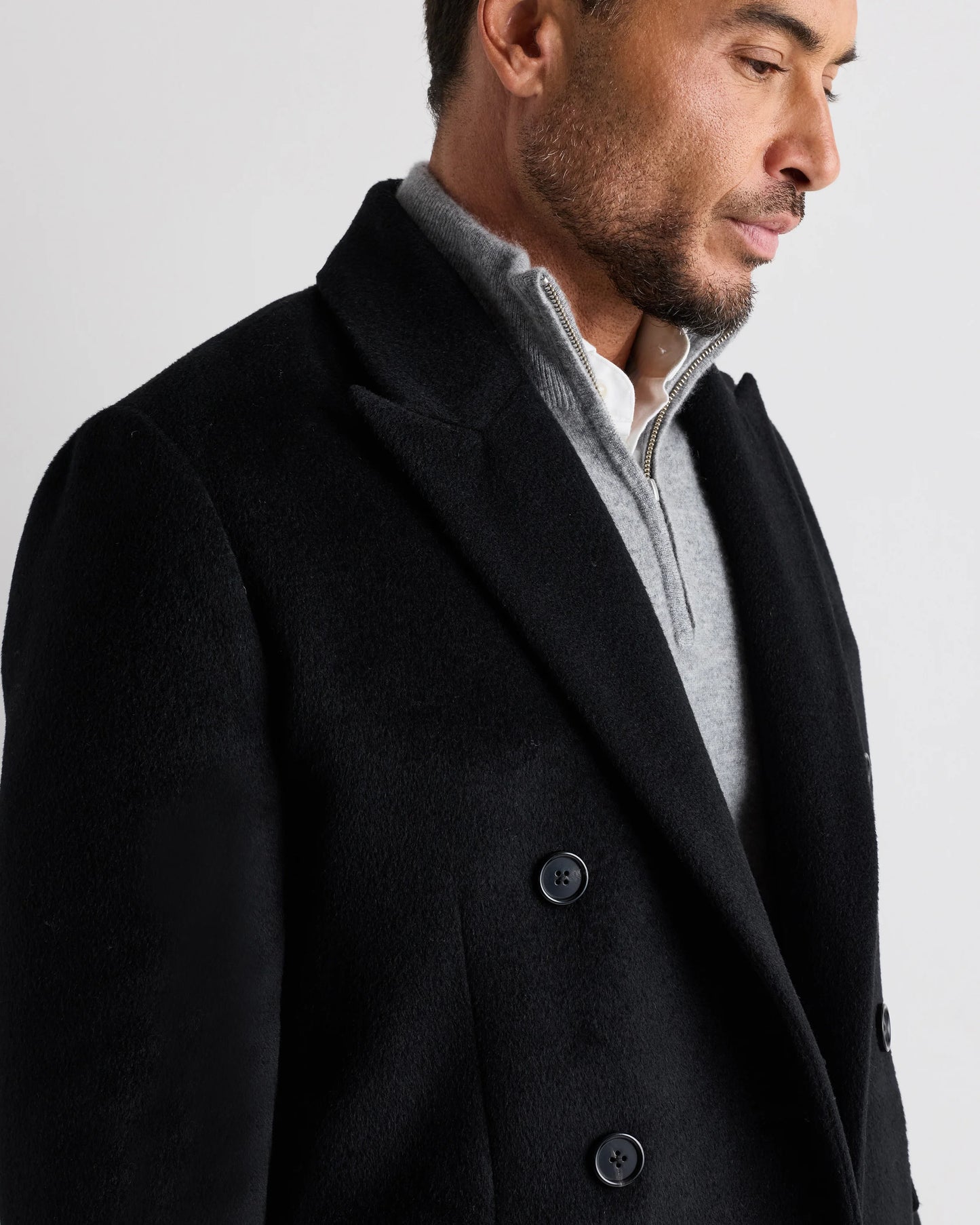 Camel Hair Double-Breasted Overcoat - S / Vicuna