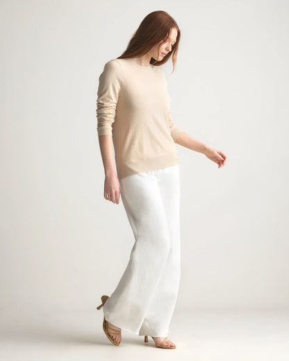 Lightweight Cotton Cashmere Crew Sweater - XS / Mountain Spring Blue