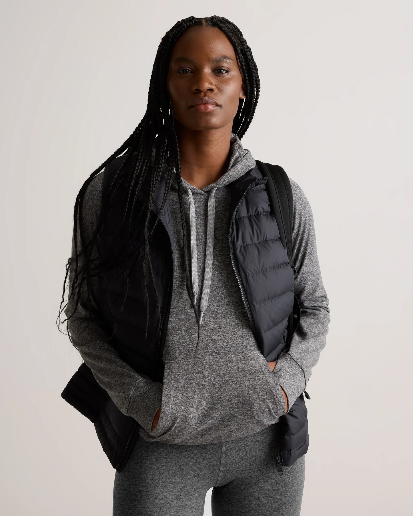 Flowknit Pullover Hoodie - XS / Heather Navy