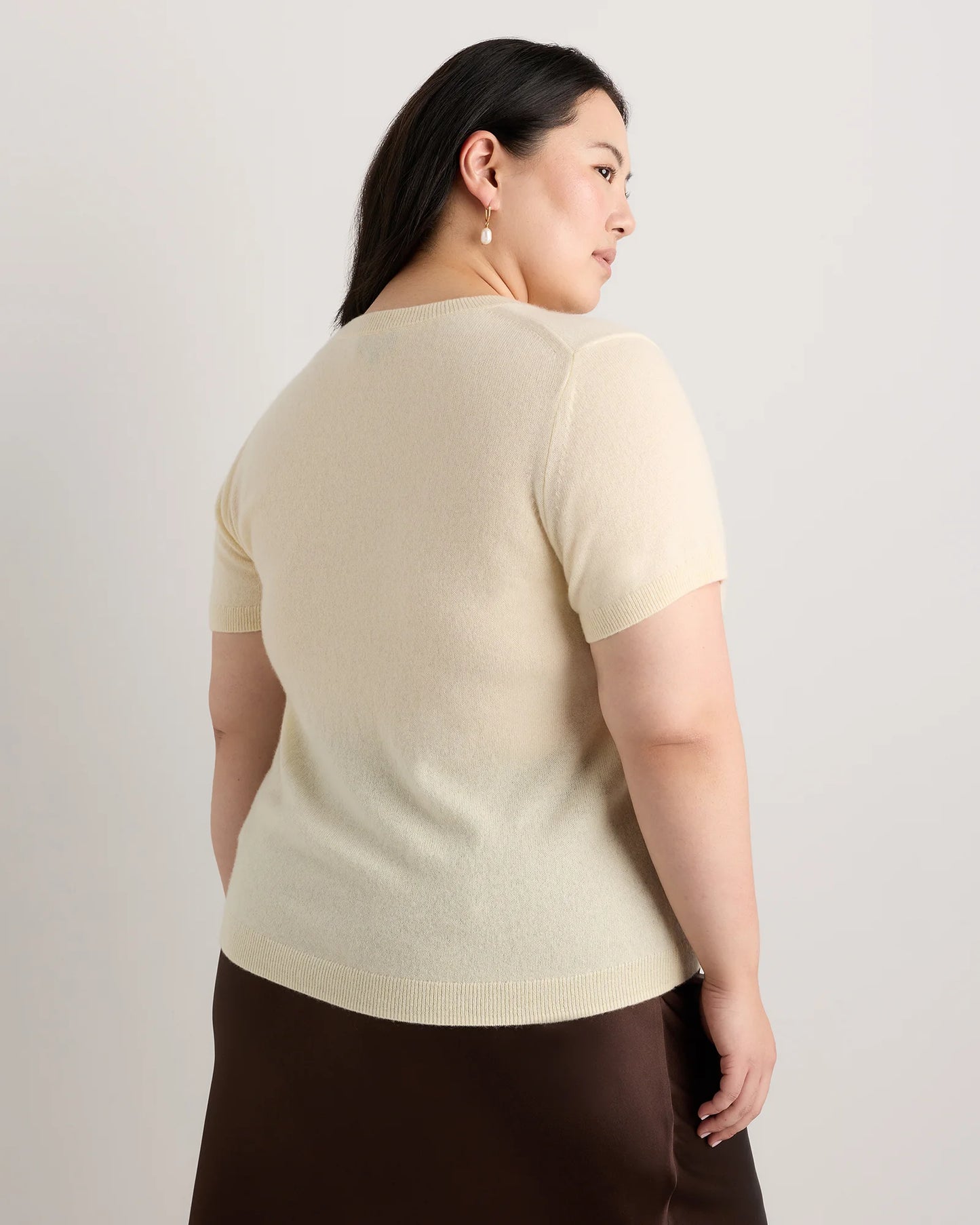 Mongolian Cashmere Tee - 1X / Heather Vintage Pink