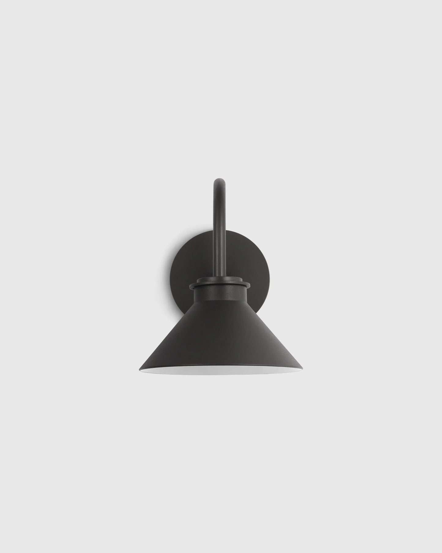 Contemporary Steel Indoor/Outdoor Barn Sconce - Small / Black