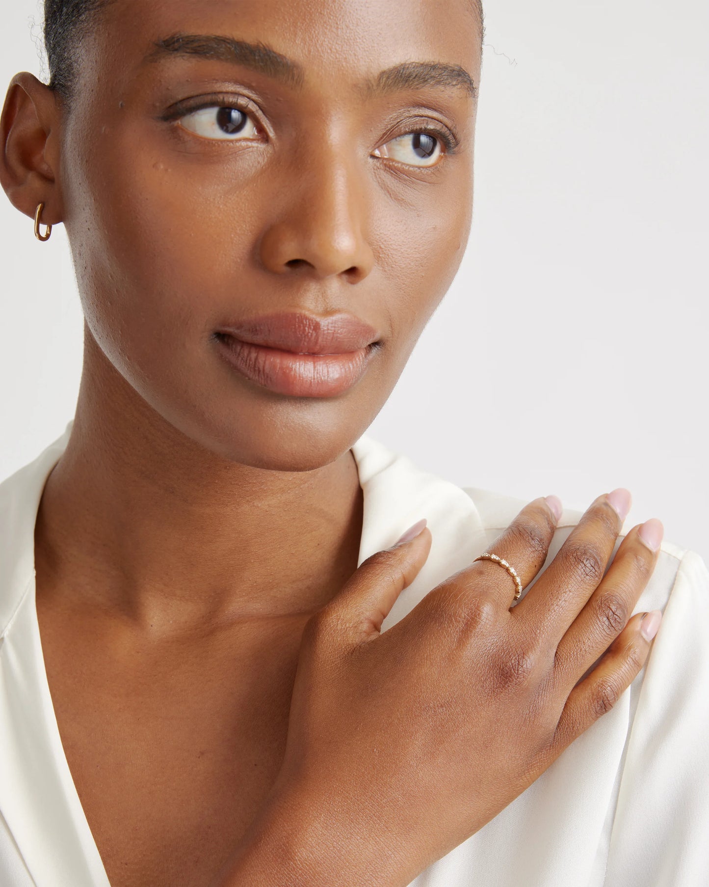 14K Gold Pear Diamond Half Eternity Band - 4 / Yellow Gold