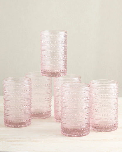 Jupiter Tall Glass Tumbler (Set of 6) - One Size / Fern Green