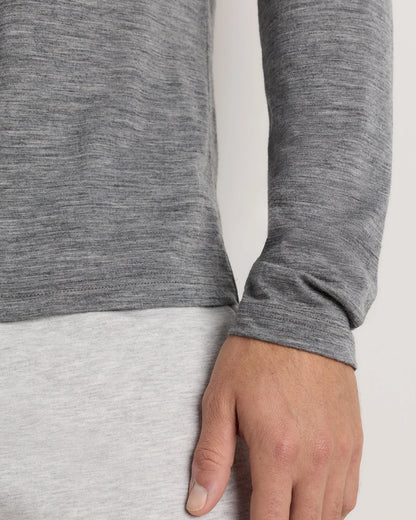 100% Merino Wool All-Season Long Sleeve Base Layer Tee - XS / Off-White