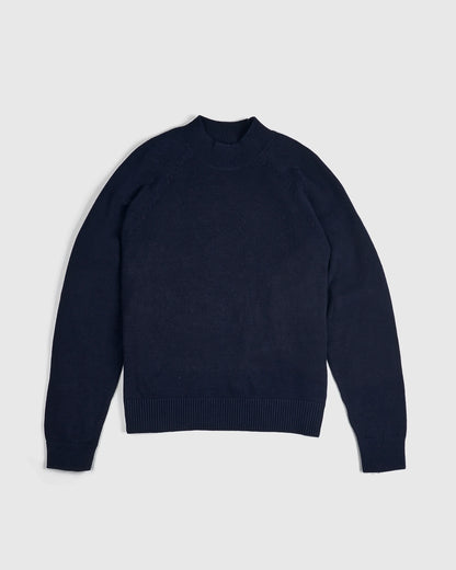 100% Organic Cotton Mock Neck Sweater - XS / Ivory