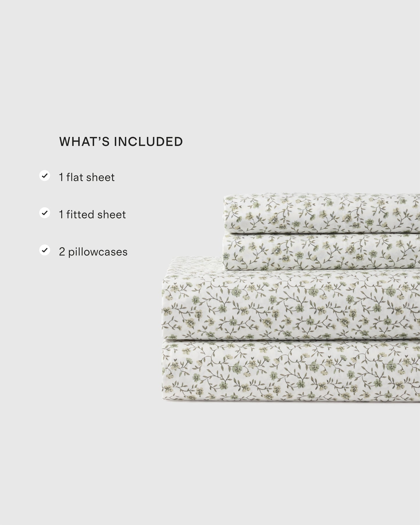 Organic Crisp Percale Floral Sheet Set - Twin / Blue Florette