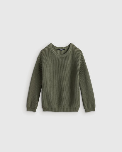 100% Organic Cotton Fisherman Tunic Sweater - 2T / Navy