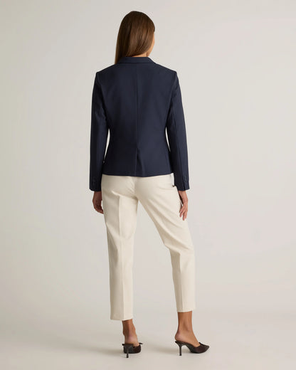 Italian Wool Tailored Blazer - XS / Navy