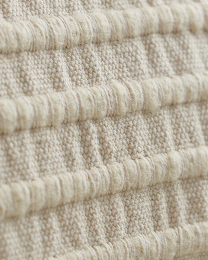 Ribbed Wool Cotton Pillow Cover - 20x20 / Red Clay