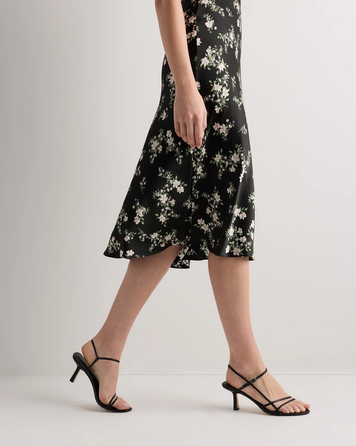 100% Washable Silk Slip Dress - XS / Black
