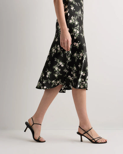 100% Washable Silk Slip Dress - XS / Black