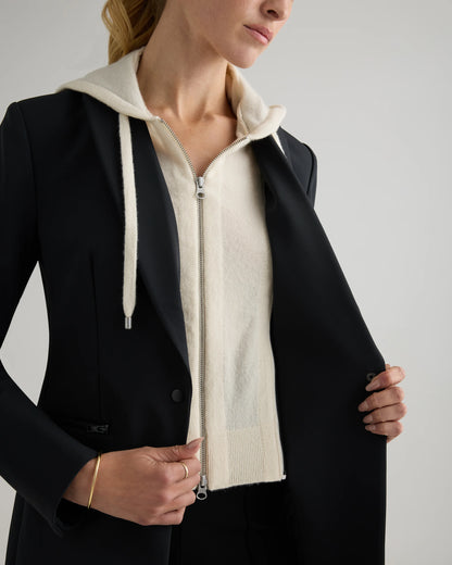 Scuba Single-Breasted Convertible Blazer - XS / True Black