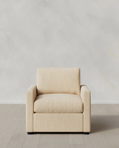 Brennan Accent Chair in Performance Chenille Linen Blend - One Size / Sorrell