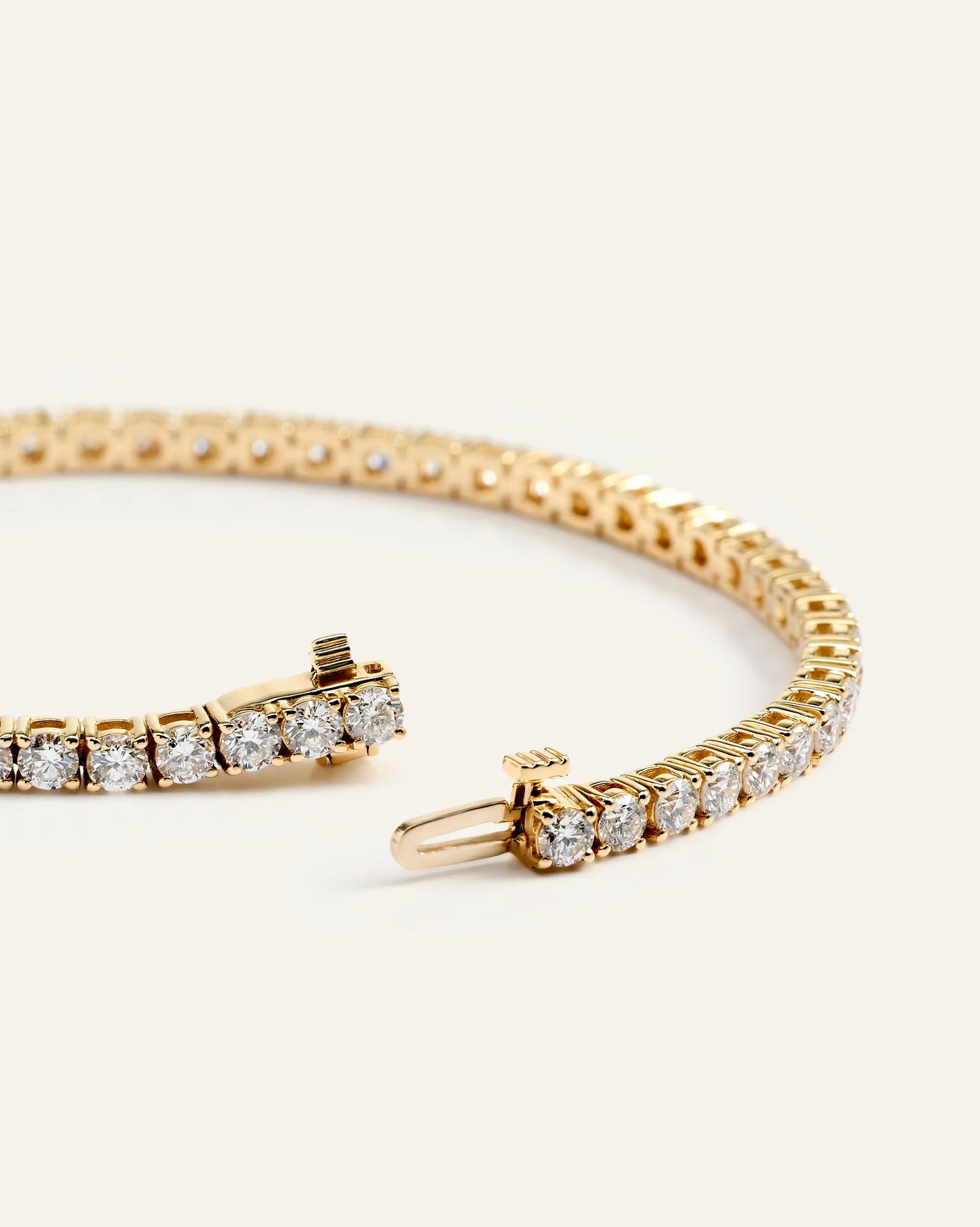 14K Gold Lab Grown Diamond Tennis Bracelet - 5ctw - 6.5" / Yellow Gold
