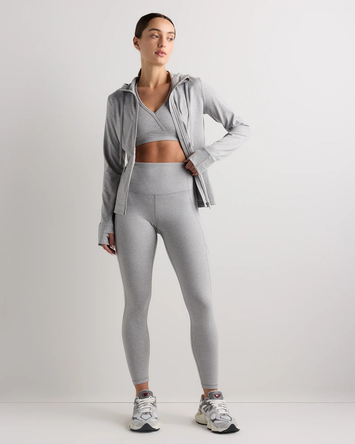 Ultra-Soft High-Rise Pocket Legging - XS / Heather Espresso