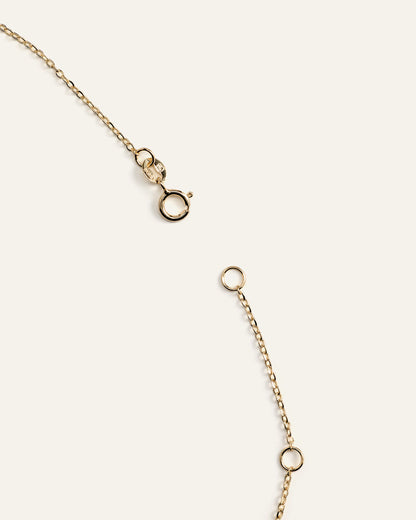 10K Gold Delicate Cable Chain Necklace - 14-16" / Yellow Gold