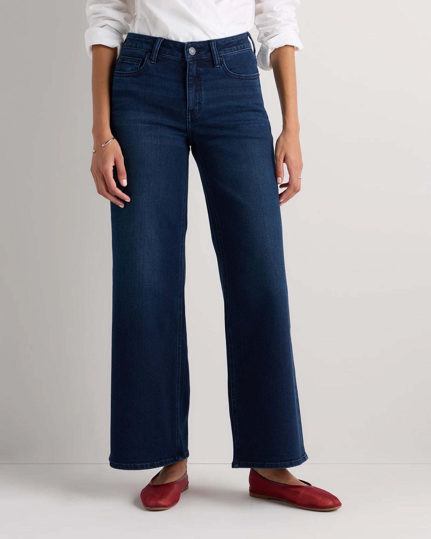 Luna Stretch Wide Leg Jeans - 24 / Frosted Blue