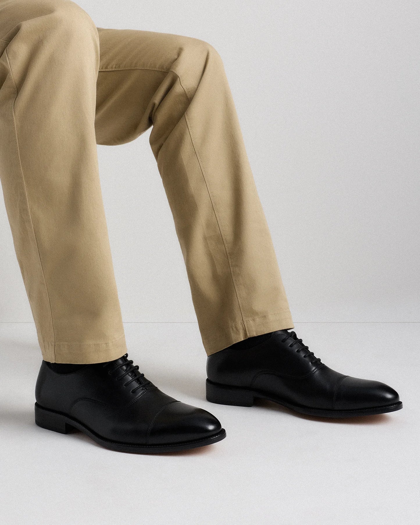Italian Leather Cap Toe Oxford - 7 / Cognac