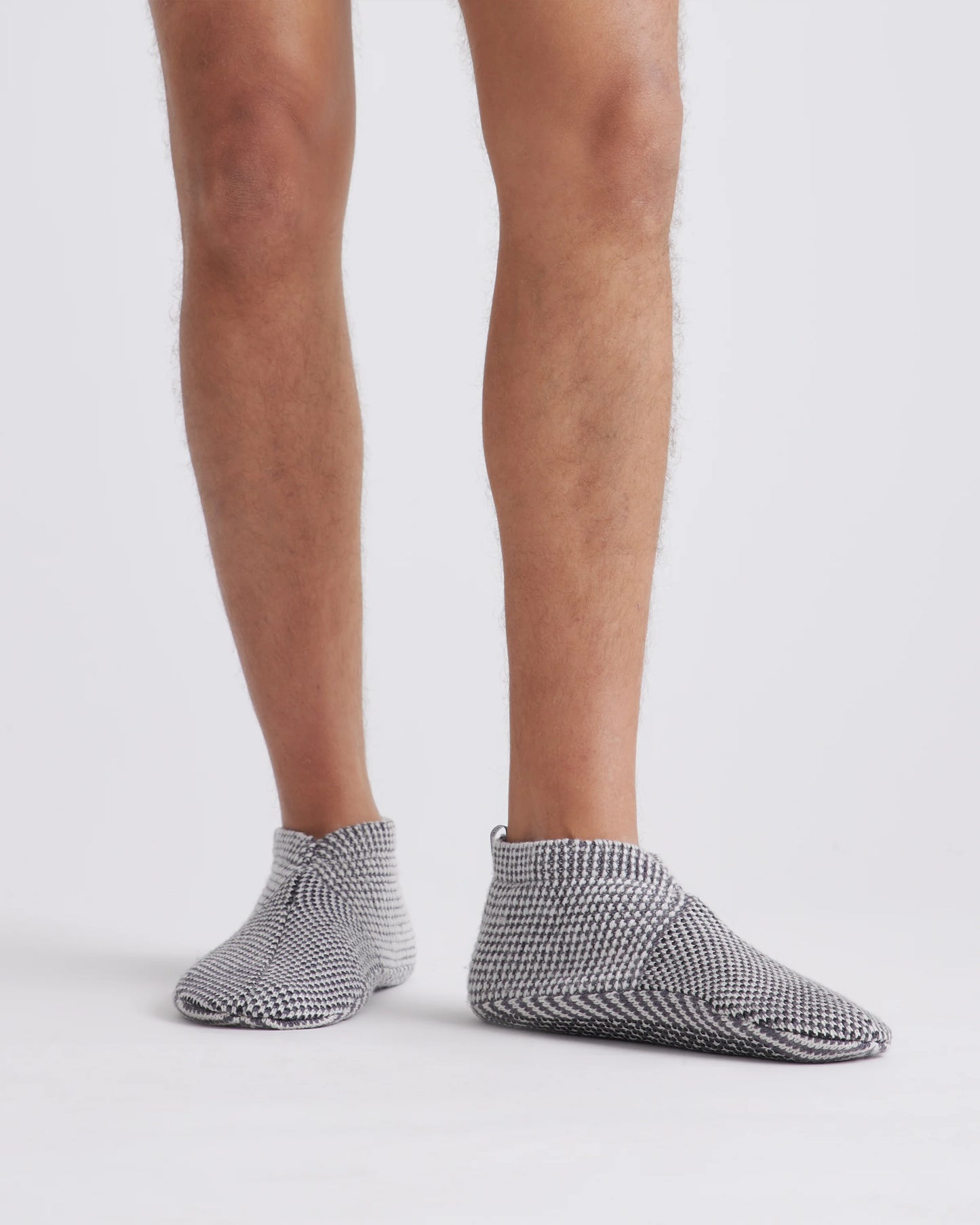 Fleece Lined Gripper Slippers (2-Pack) - S / Grey/Natural