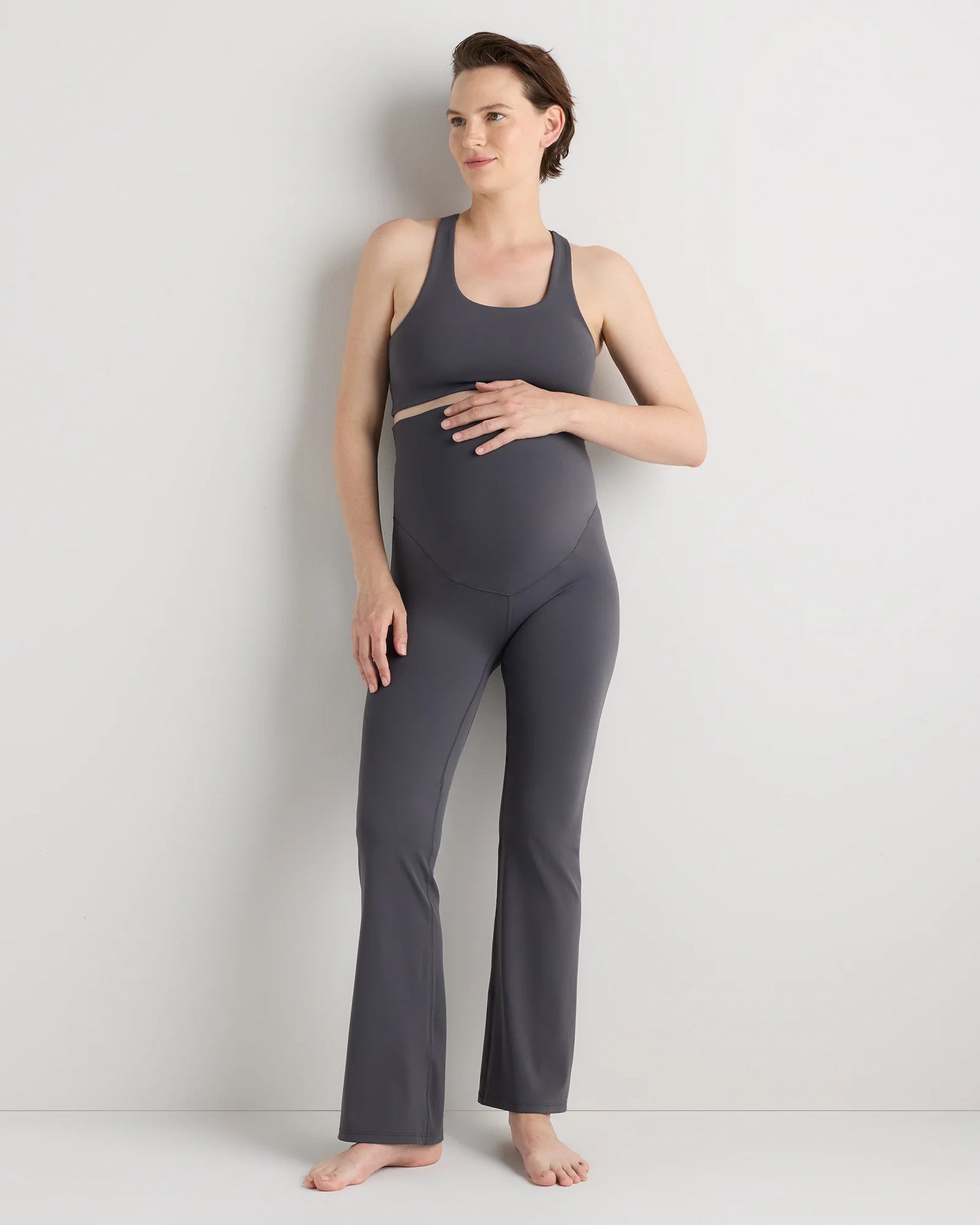 Ultra-Form Maternity Bootcut Pants - XS / Dark Coal