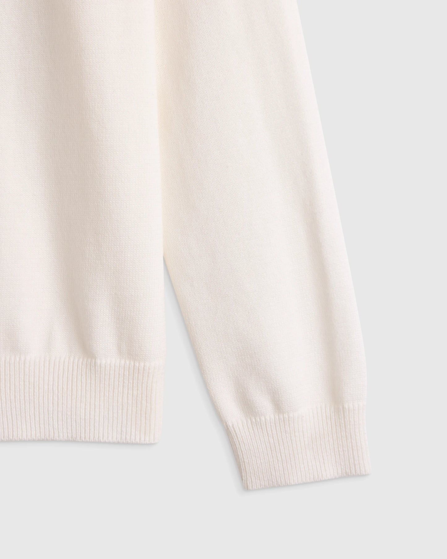 100% Organic Cotton Crewneck Cardigan - 6 / Ivory