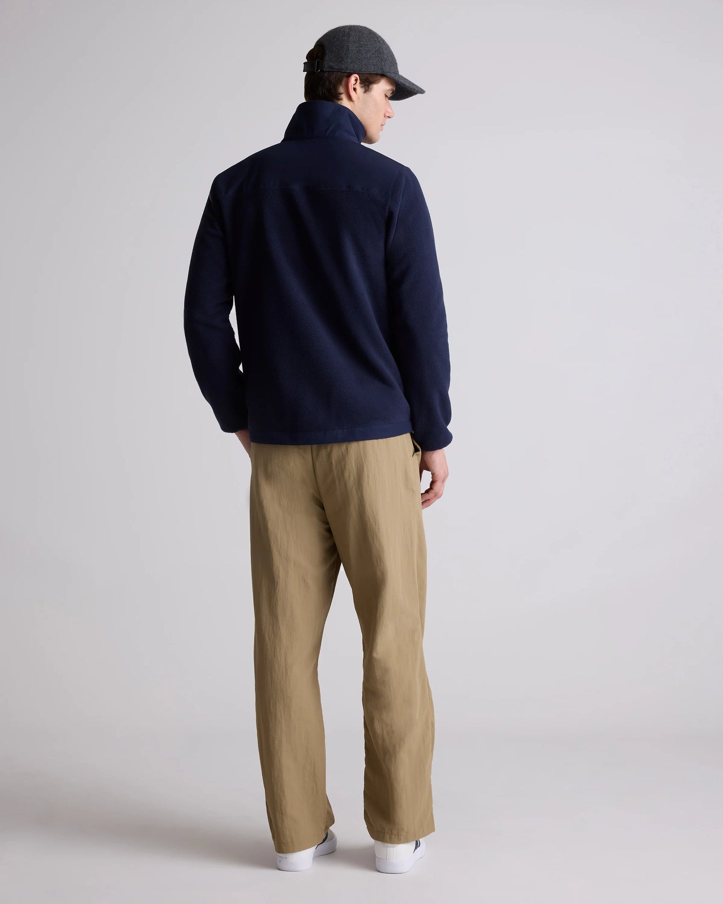 Polar Fleece Full-Zip Jacket - S / Gravel/Bold Black