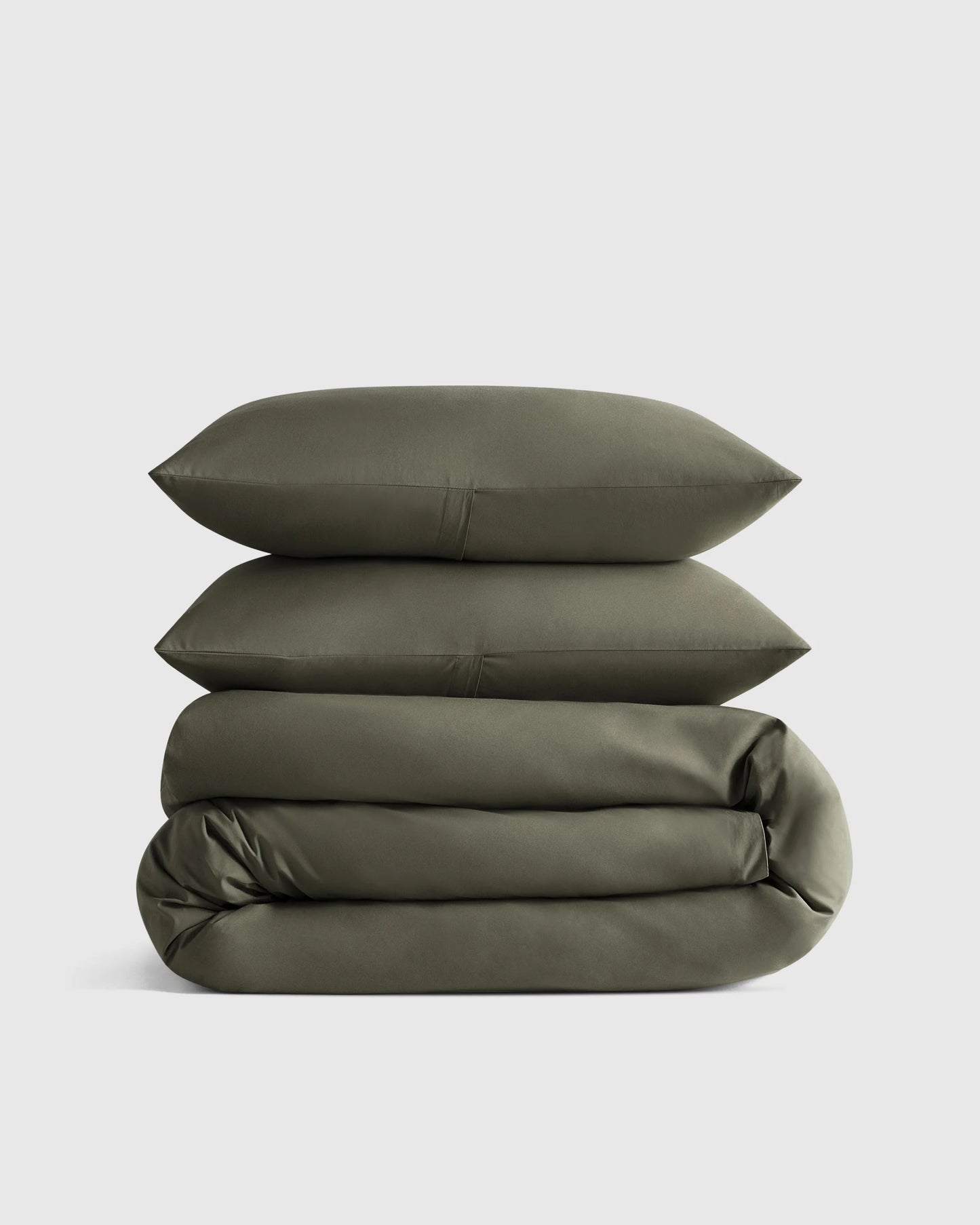 Organic Crisp Percale Duvet Cover Set - Twin / Espresso