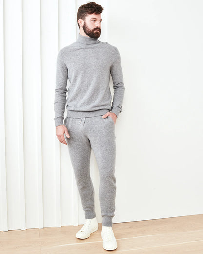 Mongolian Cashmere Jogger - S / Heather Truffle Brown