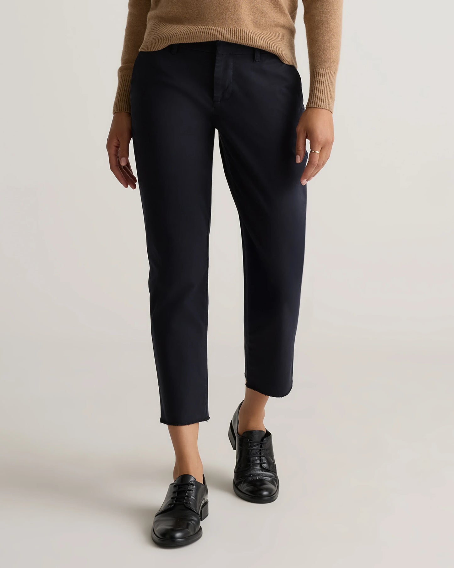 Organic Stretch Cotton Chino Pants - 0 / Black