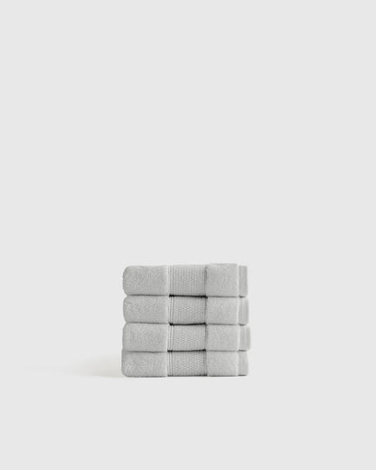 Classic Organic Turkish Cotton Washcloth (Set of 4) - One Size / White