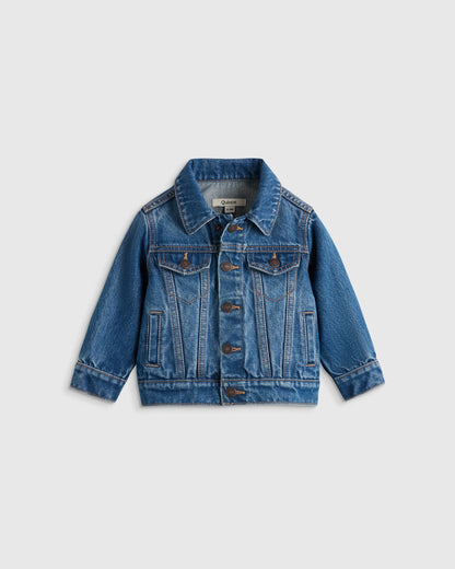 100% Organic Cotton Denim Jacket - 12-18M / Medium Wash